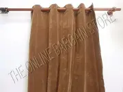 1 Ballard Designs Essential Grommet Velvet Drapes Panels Curtains Camel 54x108