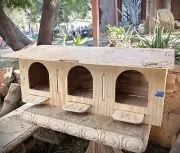 PIGEON NESTING BOXES - 3 HOLE - SLANT ROOF