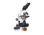 Binocular 2000x Biology Lab LED Cordless Microscope w100x Oil XY Stage Slide Kit