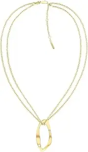 [Calvin Klein] Women's Harmonious Connection Pendant Necklace, Gold, 457.20+50.80mm