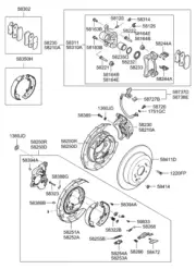 582523J000 Genuine PLATE ASSY-REAR BRAKE BACK,RH Hyundai Veracruz 06+⭐Low Price⭐