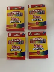 Playskool 8 Neon Crayons 4-pack