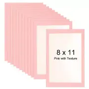 12pcs 8 x 11 Pink with Texture Paper Picture Frame with Clear Film