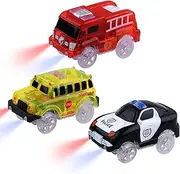 Tracks Cars Magic, 3-Pack Track Accessories Cars Kids Educational Puzzle Track Car Game Set for 3 4 5 6 7 Years Old Children Boys Girls Supply with Most Racing Cars Track