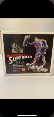 SUPERMAN-"MAN vs MACHINE"-`98 STATUE-WILLIAM PAQUET Full Size 13”