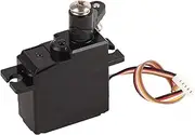 GRCFUMO RC Steering Servo Gear, Black Iron Low Power Consumption RC Servo Motors, Quick Response 1.5kg Servo Motor for RC Car Vehicle