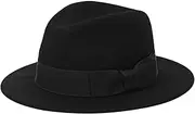 [GLAKJGIY] 100% Wool Fedora Trilby Hat Classic Wide Brim Panama Felt Hats