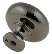 (25-Pack) 1-1/4" Logan Knob Black Chrome