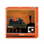 Portable Gas BBQ Butane Stove Grill Plate Cooking Porcelain Pan Non Stick Gridle