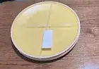 Set 4 Melamine Matte Yellow Rachel Zoe Neutral Indoor/ Outdoor 10 Inches Plates.