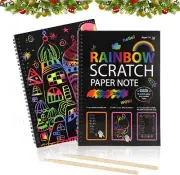 2 Pack Scratch off Notebooks for Kids, 3-8 Year Old Girls Gifts, Scratch Art Cra