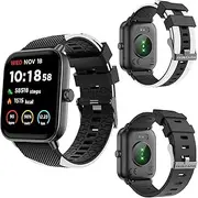 Fashion Smartwatch for Men Women, Alexa Built-in Smart Watch(Make/Answer Call), 2 Watch Bands, 100+ Sports Modes, Sleep/Heart Rate Monitor,IP68 Waterproof 1.8” HD Fitness Watch for iOS Android