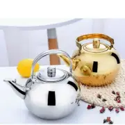 0.9L Stainless Steel Teapot with Strainer Coffee Water Tea Pots Silver Gold Home