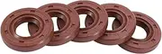 X AUTOHAUX Universal Oil Seal TC Double Lip W Steel Spring Seal Ring Rotary Shaft Seal 14x28x5mm High Pressure Fluorine Rubber Brown 5 Pcs