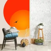 3D Sunset Bird A251 Wallpaper Wall Mural Self-adhesive Boris Draschoff Amy