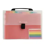 A4 Plastic Portable File Folder Extension Wallet Bill Receipt File Sorting Organizer Office Storage Bag Folders Filing Products