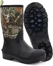 [Western Chief] Men's 365 Realtree Neoprene Rain Boots for Men - 100% Waterproof Rubber Boots for Men with Anti-Slip Outsole - Cold-Rated Muck Boots for Men for All-Weather Protection, Tall, Camo, 14