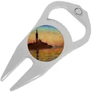 Monet Dusk Venice Golf Ball Marker Divot Repair Tool Bottle Opener
