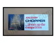 Raleigh Chopper Bicycle Window Banner / Poster * 1960's Bike