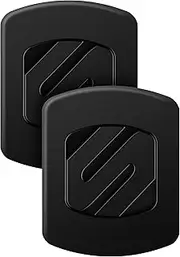 SCOSCHE MS2i MagicMount Universal Double Sided Magnetic Mount Holder for Mobile Devices, Black (Pack of 2)