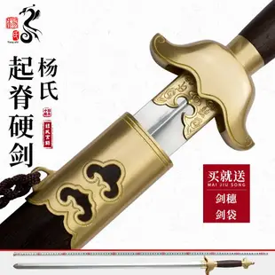 【新店鉅惠】【新品上市】龍泉楊氏太極劍全硬劍重劍武術收藏寶劍不銹鋼裝飾長劍未開刃