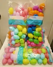 *NEW* 192 Pcs Plastic Bright Colored Easter Eggs