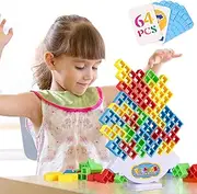 LIMYIOM Drop Tetra Tower Game - Fun Stacking Building Blocks for Kids Age 3+ - Develops Dexterity, Patience, and Fine Motor Skills - Perfect for Family Game Night and Classroom Recess