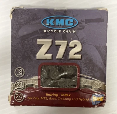 VINTAGE KMC Bicycle Chain Z72 18,21,24, SPEED NEW IN BOX (FC110-3Q3387
