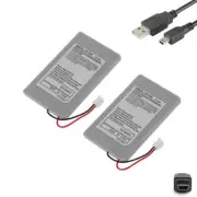 2x Battery +Cable for PS3 Wireless Controller CECHZC2E CECHZC2U LIP1472 LIP1859