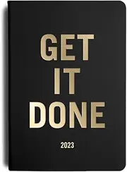 MiGoals - 2023 Get It Done Diary - Weekly - A5 - Soft Cover - Black