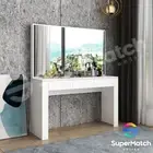 Large Mirror Dressing Table Makeup Vanity Organiser Cabinet 3 Drawers White