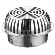 304 Stainless Steel Rooftop Floor Drain Cover Roof Balcony Sewer Filter Gutter Drain Pipe Anti-Blocking Mesh Cover,B As Shown