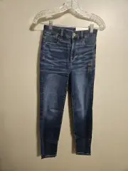American Eagle Womens Next Level Stretch Curvy Hi Rise Jegging Stretch 00 Xshort