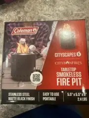 New Coleman Cityscapes 5 Tabletop Smokeless Fire Pit
