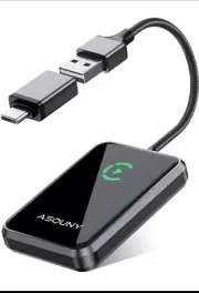 Asouny Wireless Carplay Adapter Converts Wired to Wireless iPhone iOS 10+ Sealed