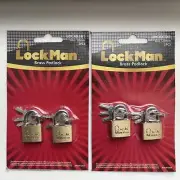 4 Mini Padlocks | Baglocks for Securing Luggage Suitcases Purse Backpacks