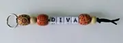One Of A Kind Novelty Key DIVA Beaded 6 inch-Unique
