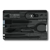 在飛比找PChome24h購物優惠-VICTORINOX 10用名片型瑞士刀-透明黑