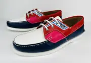PRADA Men's Boat Loafer Lace-up Leather Casual Logo Shoes UK 9 - US 10 - EU 43