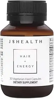 JSHealth Vitamins Hair and Energy Formula Hair Growth Vitamins | Hair Vitamins for Women and Men | Zinc and Iodine Hair Supplements for Hair Growth | Thick Hair Supplements | (30 Capsules)