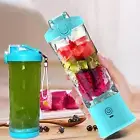 "On-the-Go Smoothies: Portable Blender, Light Blue Magic"