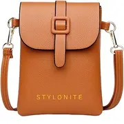 [Stylonite] Women Girls Medium Crossbody Messenger Bag Cell Phone Wallet Shoulder Purse Ladies Smart Pockets Zipper