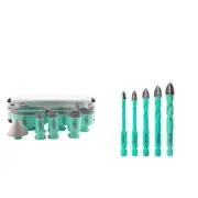 Diamond Core Drill Bits Set 7pcs Tile Hole Saw Kit and LEKOMESH Masonry Concr...