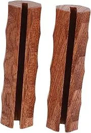 Anneome Insulated Grill Pan Handle Covers for Cast Iron Skillet Heatproof Wooden Pot Handles Removable for Outdoor Indoor Cooking