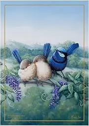 Maxwell & Williams Birds of Australia KC 10yr Anniversary Tea Towel 50x70cm Splendid Fairy Wren