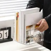 Clear Desktop Bookshelf Book Storage Rack Bookcase
