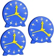 ERINGOGO 3Pcs Clock Aid for Educational Learning for School Removable Hands Material Fun Clock Display for Primary Mathematics