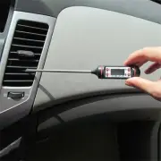 Car Vehicle Air Conditioning Outlet LCD Digital Thermometer Gauge Tool + Battery