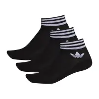 在飛比找Yahoo奇摩購物中心優惠-Adidas 襪子 Trefoil Ankle 黑 白 條紋