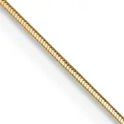 14K Yellow Gold 18 Inch .5mm Octagonal Snake With Lobster Clasp Chain